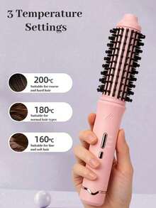 Portable Wireless Hair Straightener Brush, Fast Heating, Constant Temperature Anti-Scald Design, USB Charging, Exquisite And Lightweight, Suitable For Home And Travel, Perfect Gift For Ladies, Professional Styling Tool, One-Time Straight And Wavy Styling, 3 Temperature Settings, Tangle-Free Curling At Any Temperature, Anti-Scald Design, Compact And Portable, Suitable For Home, Hair Salon, Travel, Unique Holiday Gift - Multicolor - View 10