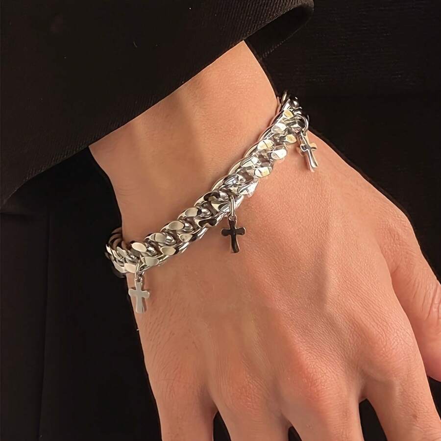 Cross Pendant Bracelet - Vòng đeo tay - Xem 1