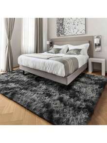 eluckya Plush And Thick Long-Pile Carpet, Super Soft And Comfortable Rug, Non-Slip Thick Pile Carpet, Suitable For Bedrooms, Living Rooms, Bathrooms, Dorm Rooms, Room Decor, Kitchen Essentials, Family Gatherings, Valentine's Day, Birthday Parties, Home Decor, Bedroom Decor. - 深灰色 - 查看 3