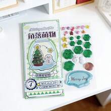 Pegatinas decorativas con relieve de cristal de dibujos animados lindos, pegatinas brillantes adecuadas para regalos de vacaciones, decoración de computadoras, decoración de escritorio, decoración de oficina, pegatinas decorativas multifuncionales lindas - Multicolor - Ver 11