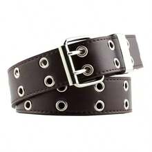 1pc Unisex Double Grommet Punk Style Belt - A - View 4