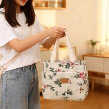 1pc Printed Insulated Lunch Bag With Handheld Ice Pack, Waterproof And Heat-Resistant Lunch Box Bag - Multicolor - View 13