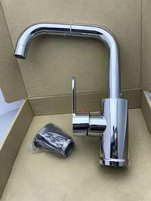 720 Degree Rotating Stainless Steel Faucet With Separate Hot And Cold Control, Built-In G1/2 Inch Inlet Hose, High Pressure Spray Nozzle, High Arch Spout, Brushed Finish, Stainless Steel Structure, Modern Design, Single Hole Mounting, Suitable For Modern Bathroom And Kitchen Sinks, RV Sinks, Essential Home Renovation Accessory - Multicolor - View 17
