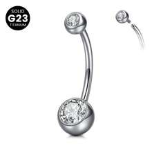 1 pieza Anillo de ombligo de titanio ASTM F-136, anillo de ombligo con rosca interna, joyería de piercing de ombligo con circonita cúbica redonda de 14G, anillo de ombligo, joyería de piercing de ombligo para mujeres y hombres, barra pequeña seleccionada de 6 mm, 8 mm, 10 mm, 12 mm, 14 mm, 16 mm - Piercings en el ombligo - Ver 31