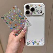 Lindo dinosaurio pegatina decorativa para lente de cámara compatible con la serie Apple 17, pegatina decorativa DIY - Multicolor - Ver 12