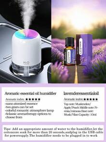 1件 180ml 臥室加濕器，2種工作模式，彩色夜燈，靜音噴霧，家用電動空氣清新機，小型香薰燈，精油擴香機，兼容精油。黑色、白色和粉色可選，適合房間裝飾、汽車、辦公室、客廳、桌面使用，是送給女性的理想禮物。這款USB供電空氣清新機（需插電使用）提供空氣加濕與滋潤，為您創造舒適環境。 - 彩色 - 查看 21