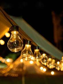 1 PC LED Solar 8-Mode Transparent Retro Ball String Light, Suitable For Outdoor Garden Decoration, Camping Tent Decoration, Holiday Wedding Party Outdoor Lighting, Waterproof Light String, Courtyard Garden Balcony Terrace Decoration Light String - Transparent Retro Ball Light Strings - View 9