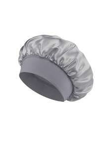 3pcs Women's Multi-Color Wide-Brim Headband, Silk Satin Material, Suitable For Everyday Wear Hair Sleep Cap Sleep Bonnet - Rose Khaki Hole Blue - View 8
