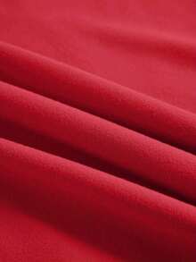 Printed Crew Neck T-Shirt For Girls - Red - View 6