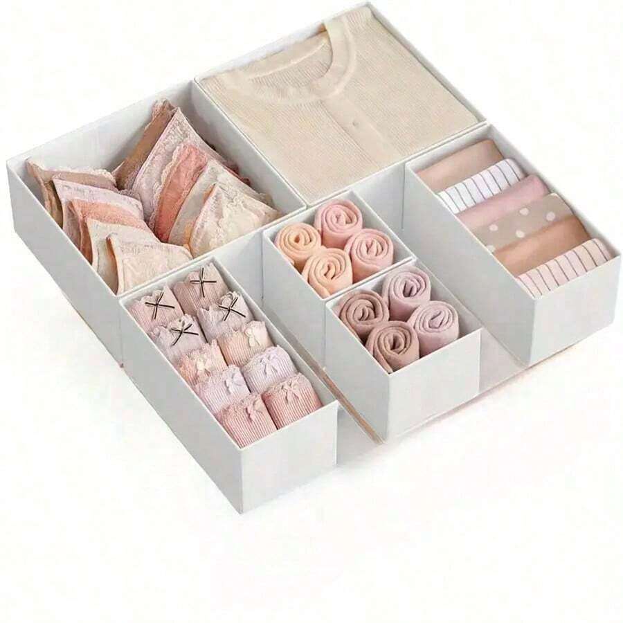 Underwear Storage Boxes - White - View 1
