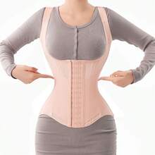 MISTHIN Steel Boned Back Support Abdominal Cincher Waist Trainer Women Slimming Body Shaper With Adjustable Shoulder Straps - Multicolor - View 34