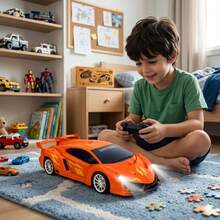 Atacarejo Kids Large, Super Fast Remote Control Racing Car With LED Headlight - 橘色 - 查看 6