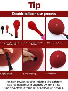 133pcs Black & Red Thickened Double-Layer Balloons, Black & Burgundy Balloon Arch Set, Suitable For Gothic Vampire Theme, Eternal Love Theme, 20+ Theme, Halloween Birthday Party Decor, Home Decor, Room Decor, Etc. - Multicolor - View 4