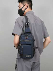 Túi đeo ngực đa năng thời trang mới dành cho nam, túi đeo chéo một vai nhẹ nhàng dùng khi đi du lịch hoặc thể thao, ba lô nhỏ gọn. - Nhiều màu - Xem 8