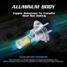 2个H7 LED大灯灯泡套装，远光灯/近光灯，6000K白光，3000K黄光，8000K蓝光，亮蓝色，不含电池 - H7 - 查看 7