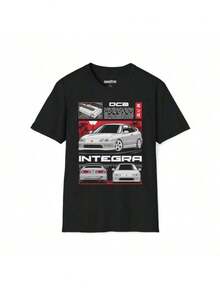 Camiseta Unisex Integra DC2 Type R Softstyle - Diseño Gráfico Automotriz de Alto Rendimiento, Track-Foc - Negro - Ver 8