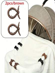 Clip multifuncional para manta de cochecito, clip anti-caída para manta de cesta de cochecito, accesorio multifuncional para cochecito, 3 colores disponibles, accesorio esencial para mujeres embarazadas - Multicolor - Ver 7