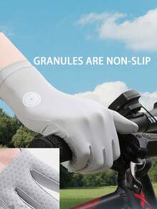 1 Pair Ice Silk Fingerless Gloves, 2026 Summer Driving Cycling Breathable UV Protection Touchscreen Gloves - A - View 4
