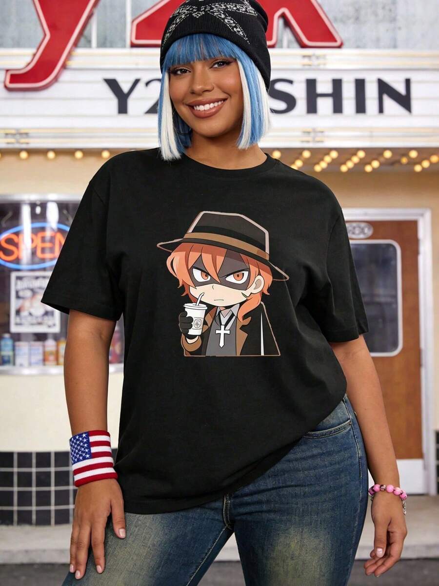 Camiseta de manga corta con cuello redondo suave y casual de verano para mujer, tops para salir, vintage, Gen Z, tops, curvas, ropa Y2K, algodón, Italia, Grecia, tops de mujer, tops bonitos, camisetas gráficas, conjuntos de primavera, estilo callejero americano, casual deportivo, estilo unisex, estilo casual urbano, casual, jersey, camisetas holgadas, ropa de calle retro, estilo de los 90, estilo de los 2000, subcultura, estilo europeo, tops negros, tops blancos, conjuntos de fiesta de los 90. Blanco - Negro - Ver 1