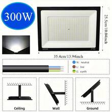 Holofote à Prova de Poeira IP66, Refletor LED para Uso Externo, Material de Liga de Alumínio, Branco Frio/Branco Quente 30W 50W 100W, 3000K 6000K; Adequado para Quintal, Entrada de Veículos, Garagem, Corredor, Jardim, Canteiro de Obras - Preto - Visão 8