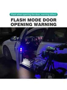 1件裝汽車車門投影燈 無線7色LED迎賓燈 磁吸式門檻燈 內建感應器裝飾燈 USB充電 警告燈 自動感應裝飾燈 電池容量400mAh - A - 查看 3