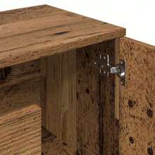 Aparador de madera de ingeniería envejecida 90x29,5x65 cm - Marrón - Ver 6