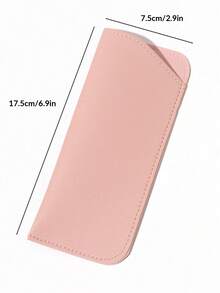 Bộ 2 hộp đựng kính mắt bằng da PU mềm mại, di động, thời trang, tối giản, bảo vệ kính mắt, quà tặng cho nữ và sinh viên. - 2 chiếc Hồng + Hồng San Hô - Xem 4