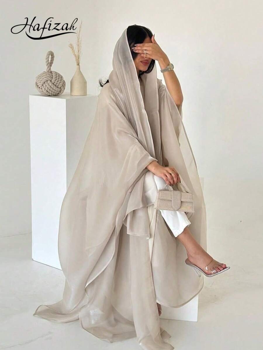 Hafizah New Middle Eastern Dubai Turkey Lily Sequin Robe With Headscarf Spring