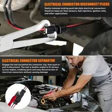 1 Set 8.26 Inch Electrical Connector Disassembly Tools, Electrical Long-Type Disconnector Pliers, Commonly Used For Disassembling Automotive Terminals, Durable Automotive Wire Terminal Repair Tools, Electrical Pliers Quick Disconnect, Plug Separator - A - View 4