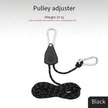 Ajustador de polea para exteriores, sujetador de carpa, polea metálica ajustable, cuerda reflectante, cuerda de carpa de toldo engrosada de 4 mm - A - Ver 3