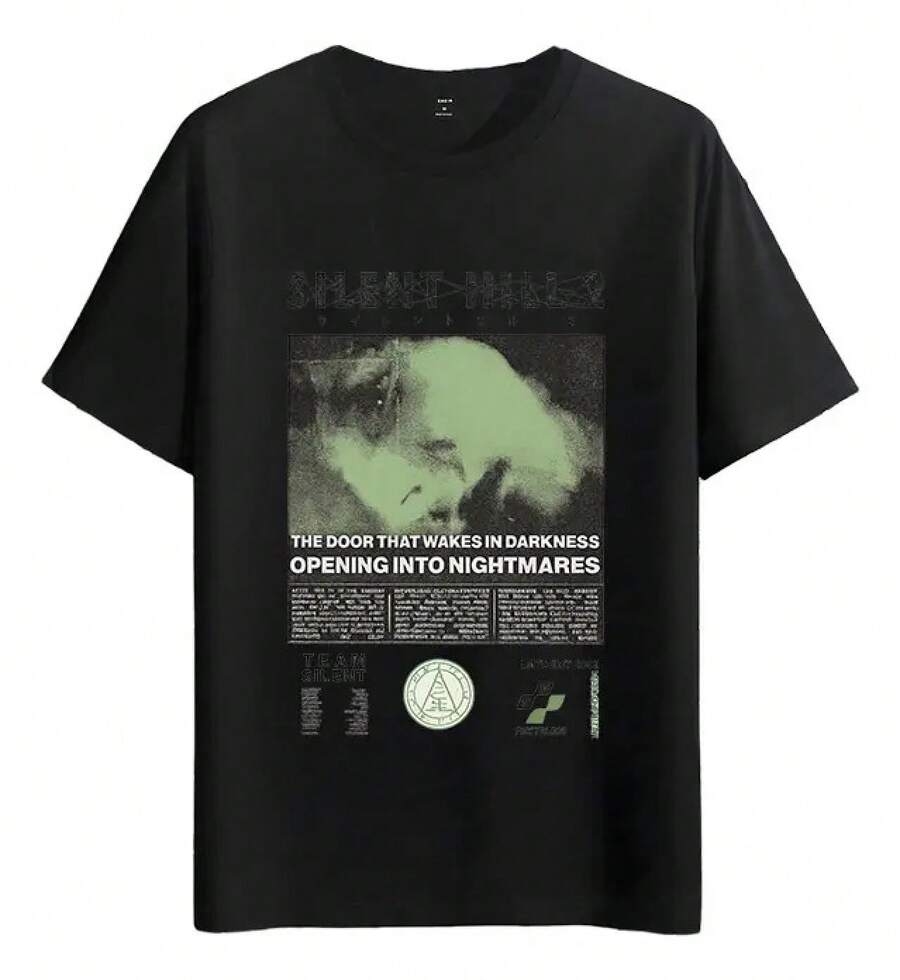Tshirt Muscle Freaks Silenthill2 Estilo Terror Videojuego - Negro - Ver 1