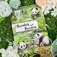 20 hojas Libro de pegatinas grandes de panda chino Conjunto de pegatinas de panda de bambú de material dual resistente al agua PET para scrapbooking, decoración de fiestas y vacaciones - 20 fotos - Ver 9