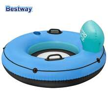 Bestway 43108 1PC Inflatable Drift Raft With Built-In Backrest, Handle And Cup Holder, Inflatable Drift Raft, Inflatable Swimming Drift Raft, Pool Toys, Lake Rafting, Beach, Swimming Pool, Summer Party Supplies. (Without Pump), Pool Inflatable, Beach Essentials, Pool Float - Mint Blue - View 7