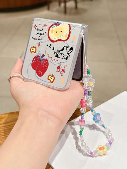 1 chiếc ốp lưng điện thoại gập thời trang bằng chất liệu PC mờ, đơn giản và dễ thương, họa tiết graffiti hình Apple, kèm theo dây đeo cùng màu, giúp bảo vệ và chống rơi vỡ. Dành cho các dòng điện thoại: Galaxy Zflip 3/Zflip 4/Zflip 5/Zflip 6/Zflip 7/ Rolalazar 60/ Razr 50/Galaxy Z Flip 7 FE