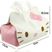 Bộ 1 hộp đựng khăn giấy Sanrio, hộp đựng khăn giấy bằng da cho xe hơi, hộp đựng khăn giấy bằng da hình hoạt hình. - Nhiều màu - Xem 7
