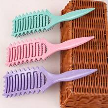 1. The Hair Comb And Curling Comb Are Designed With Ventilation Holes, Specifically Created For Women To Achieve And Define Curling Hairstyles. They Are Suitable For All Hair Types - Unlocking The Potential Of Curls, Shaping, Setting And Enhancing The Overall Look. - Deep Pink - View 5