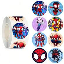 8pcs Sticker Pack, Includes Miles Morales And Spider-Gwen Stickers, Waterproof Vinyl Decals Suitable For Planner, Water Bottle, Skateboard, Luggage, DIY Crafts - Multicolor - View 1