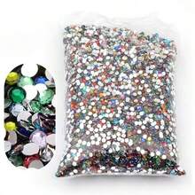 2mm 5000個, 3mm 5000個, 4mm 2500個, 5mm 1500個, 6mm 500個, 33種顏色可選。平底樹脂鑽石，適用於DIY美甲、行李箱、服飾和珠寶製作 - 3毫米-5000個 - 查看 39