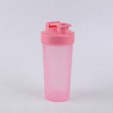 600ml Leak-Proof Shaker Bottle With Mixing Ball, Protein Powder Sports Water Bottle, Fitness Cup - Pink - View 3