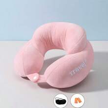 Gối kê cổ hình chữ U tiện dụng kèm mặt nạ che mắt và nút bịt tai, gối ngủ thư giãn mềm mại sang trọng dành cho người lớn khi đi du lịch và sử dụng hàng ngày. - Nhiều màu - Xem 13