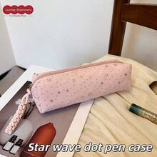 1 hộp bút bằng vải canvas chấm bi hình ngôi sao dễ thương, túi đựng văn phòng phẩm và mỹ phẩm có khóa kéo dung tích lớn chất lượng cao dành cho học sinh. - A - Xem 13