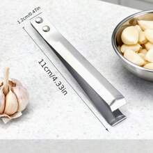 Multi-Function Stainless Steel Garlic Peeler. It Allows You To Quickly And Easily Remove Garlic Skins In The Kitchen. Designed With Tweezers, It Can Also Be Used To Remove Hair. This Is A Very Practical Kitchen Item. - Multicolor - View 5