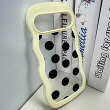 苹果かわいい黑色スマホケース远峰蓝ウェーブ形状耐衝撃ミニマリストくすみカラーおしゃれ - ラベンダーパープル - チェックする 7