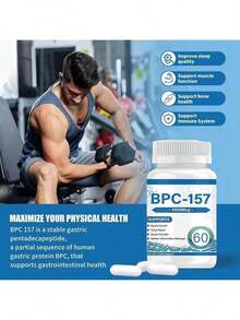 BPC 157 Peptide Capsules 1000Mcg, Supports Muscle Growth, Tissue Repair, Strength, 60 Count - Unflavored - View 4
