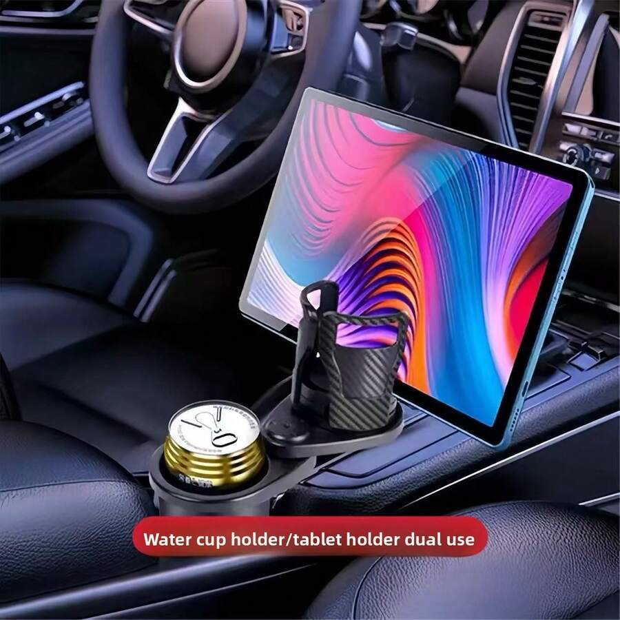 1pc Car Cup Holder Double Cup Position Anti-Shake Stable Non-Slip Thickened Material Car Coaster Drink Holder Non-Shaking Motorcycle Use - Multicolor - View 1