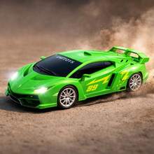 Atacarejo Kids Large, Super Fast Remote Control Racing Car With LED Headlight - Green - View 6