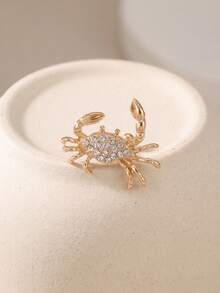 1 pièce Boucles d'oreilles clip-on pour femmes, thème océanique d'été. Motifs de vie marine : étoile de mer, coquillage, faux perle, poulpe. Convient pour la plage, les voyages, les fêtes, les accessoires de bijoux de vacances - Or jaune - Voir 3