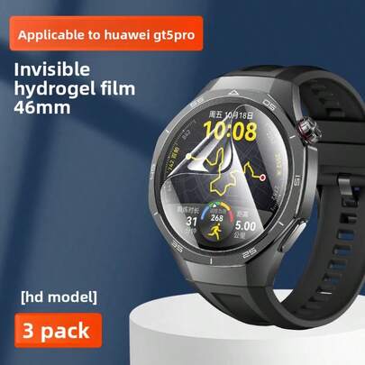 Miếng dán màn hình GT6 46mm/GT5 Pro 46mm/GT5 41mm/46mm/GT6 41mm/46mm, bảo vệ toàn màn hình độ phân giải cao, chất liệu TPU mềm dẻo, chống rơi vỡ.
