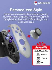GameSir G8 Galileo Mobile Gaming Controller Compatible With IPhone 17 16 15 Series IOS Android Cellphone Gamepad Game Controle With Hall Effect Joystick And Triggers For Mobile Phone Cloud Gaming Egg Ns Emulators Adapted To Size 110-185mm Grey - View 6