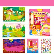 Reusable Sticker Book For Kids -Multi-Scene And Multi-Theme Jelly Stickers, Portable Quiet Busy ActivityToys, Fun Gifts For Kids,Creative Games (Colours And Details Are Random) - Multicolor - View 14